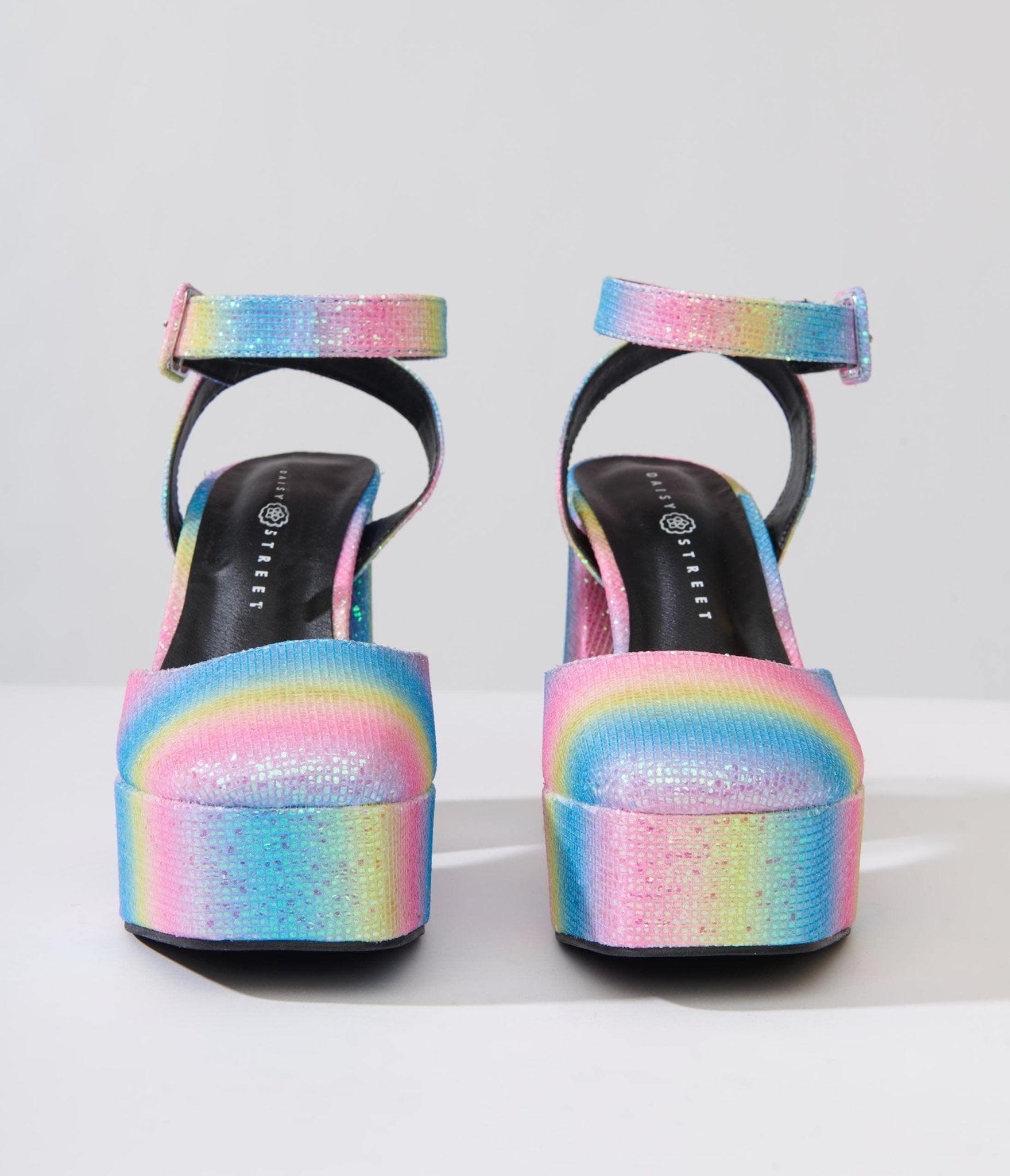 Womens Shiny Laser Color Block High Heels Open Toe Platform Sandals Party  Shoes | eBay