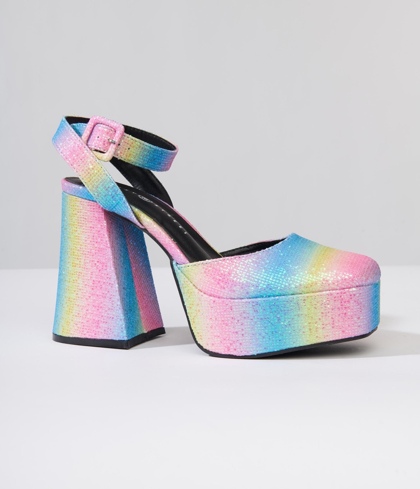 Glitter sales platform shoes