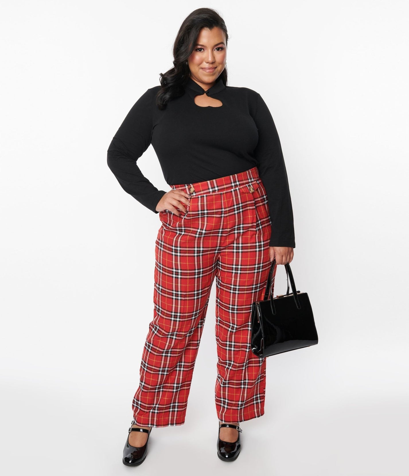 Red Tartan Plaid Pants – Unique Vintage