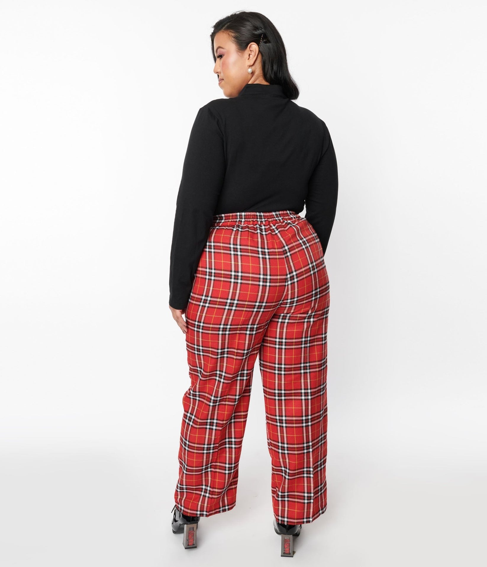 Red Tartan Plaid Pants – Unique Vintage