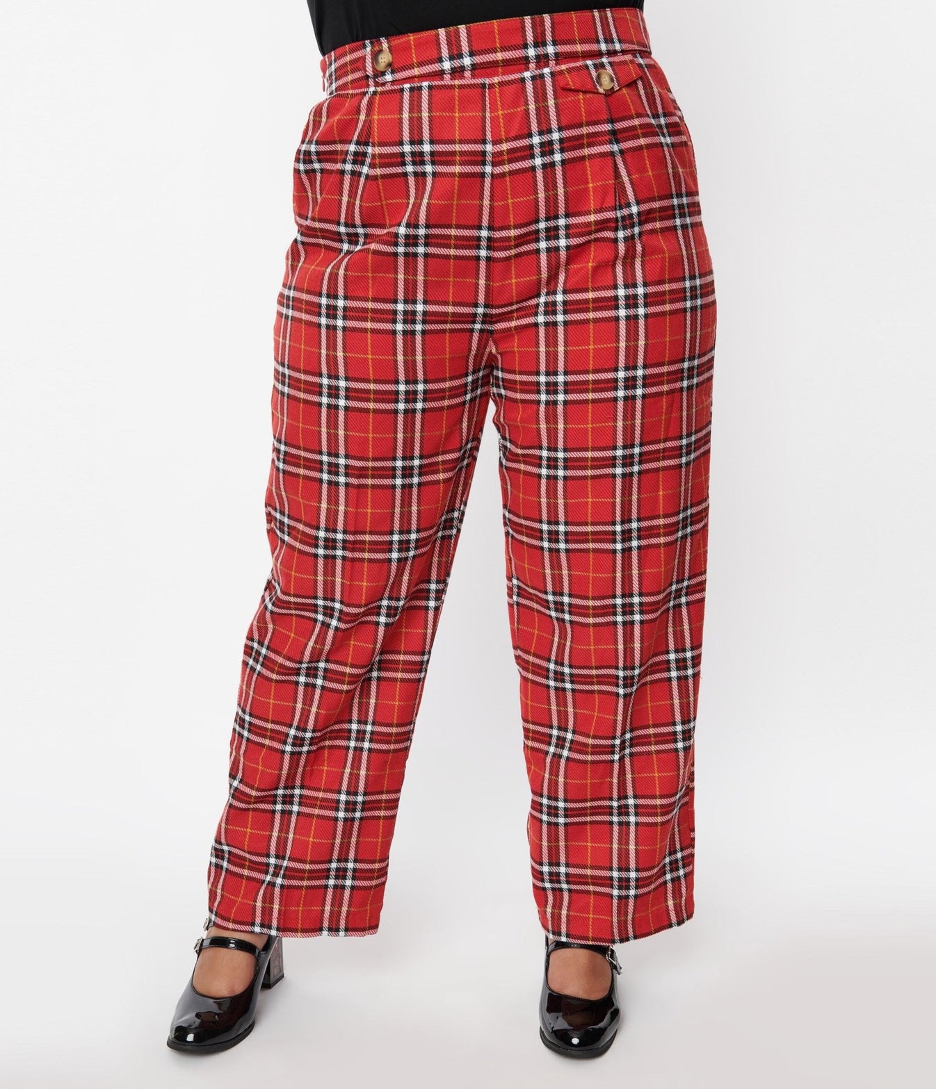 Red Tartan Plaid Pants – Unique Vintage