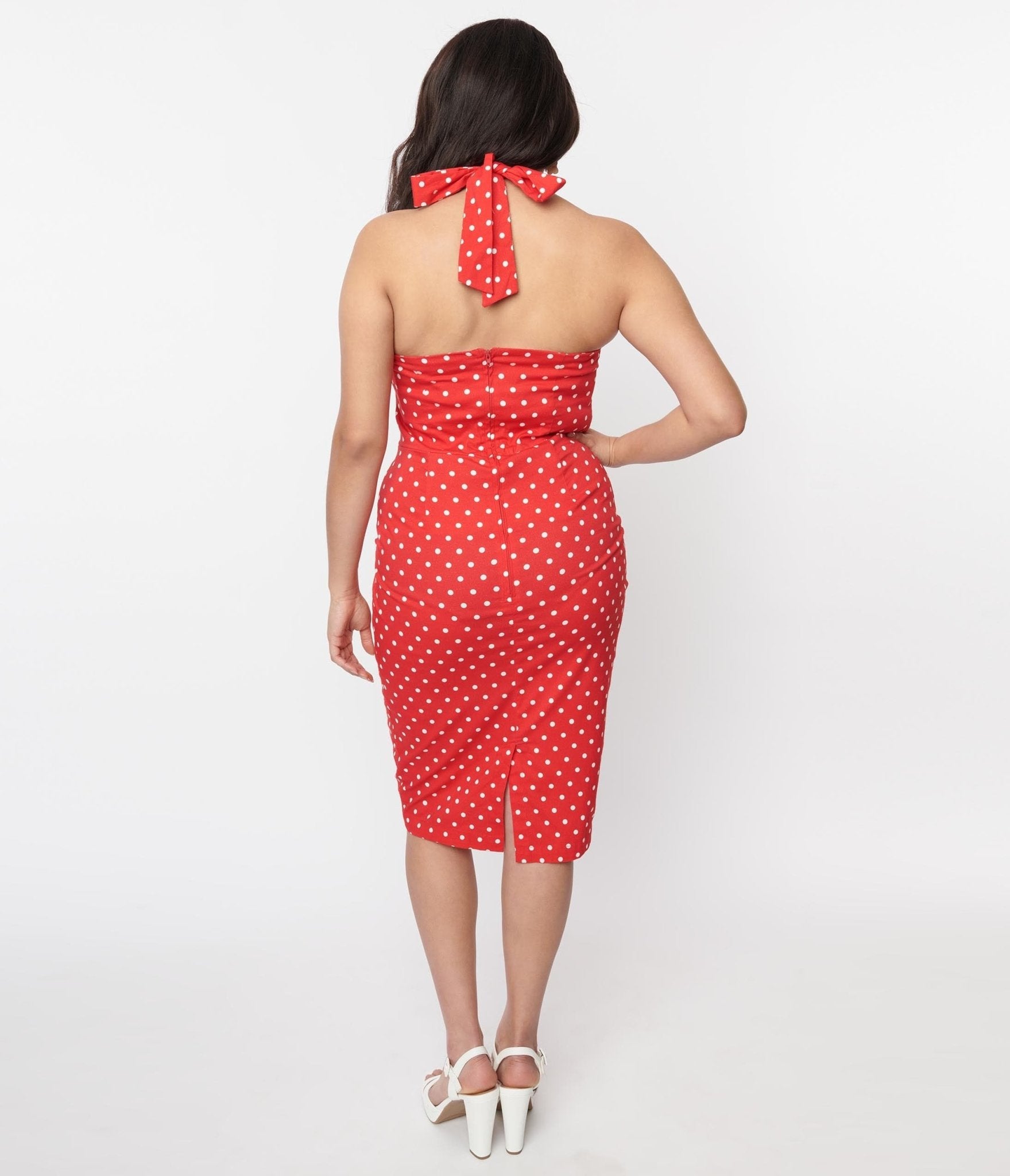 Polka dot wiggle outlet dress