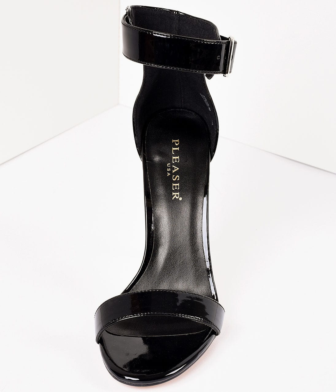 Black patent discount ankle strap heels