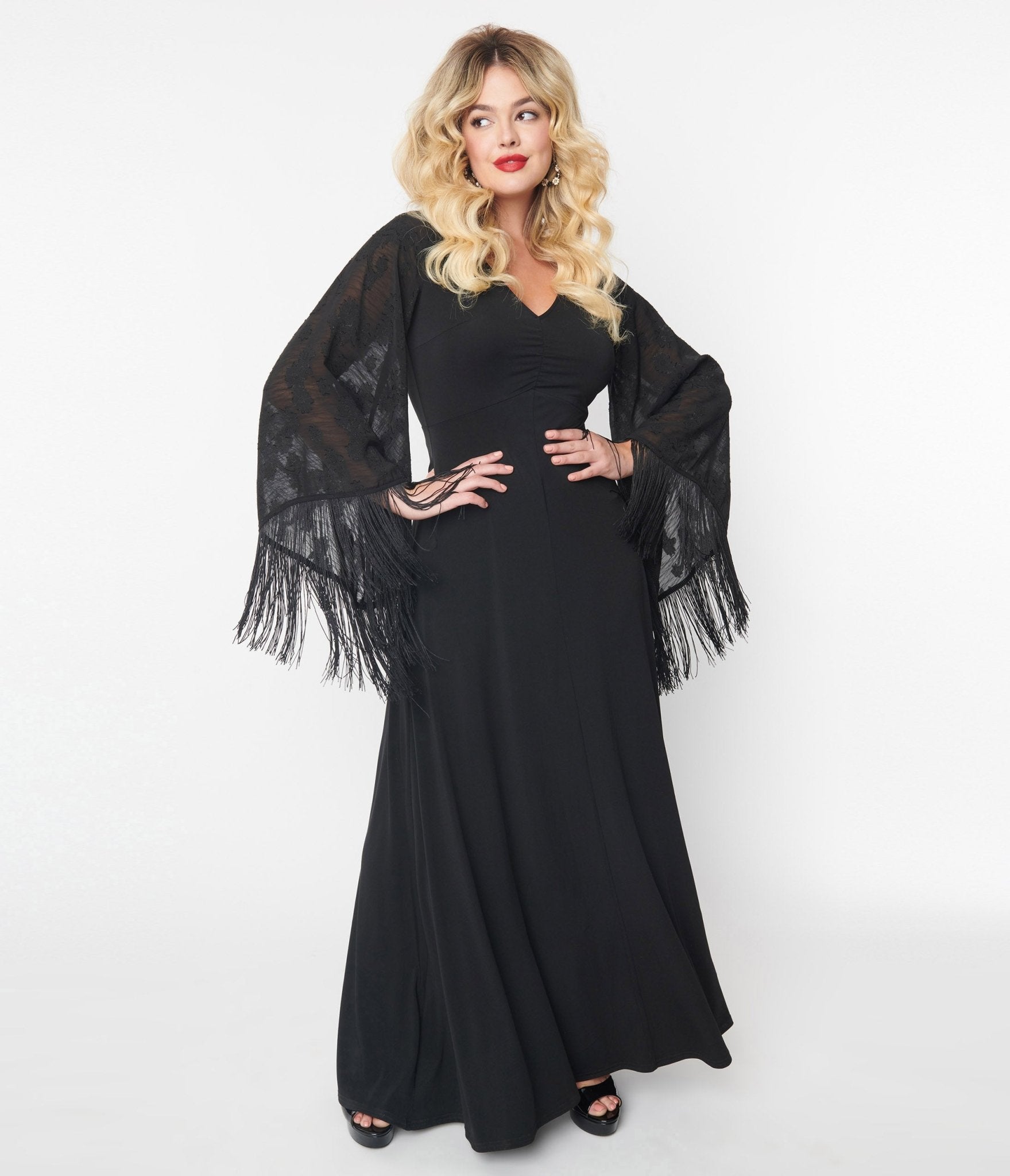 Gothic Clothes For Women Halloween Lace Skeleton Punk Dress Plus Size Retro