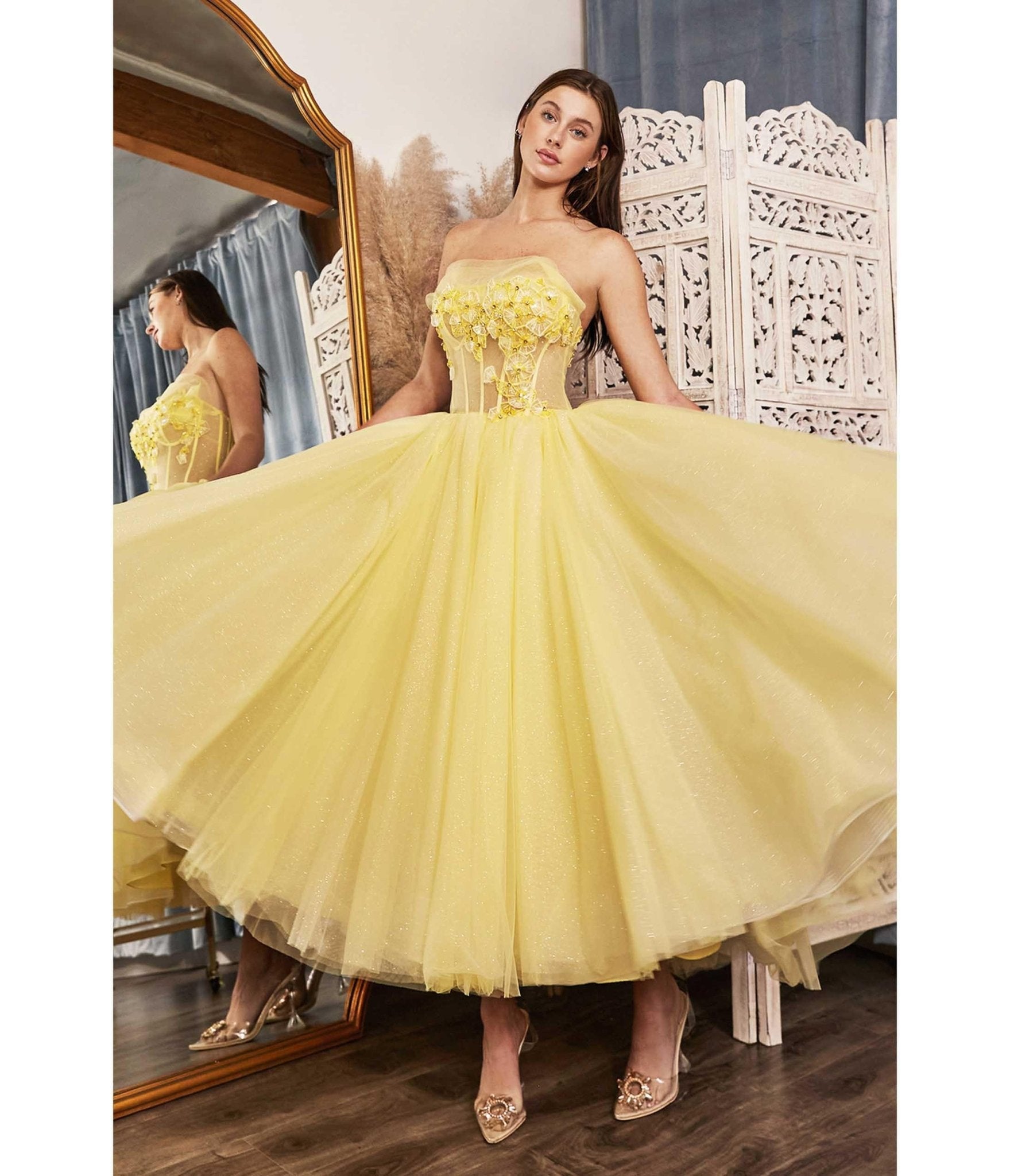 Tea length hotsell quinceanera dresses