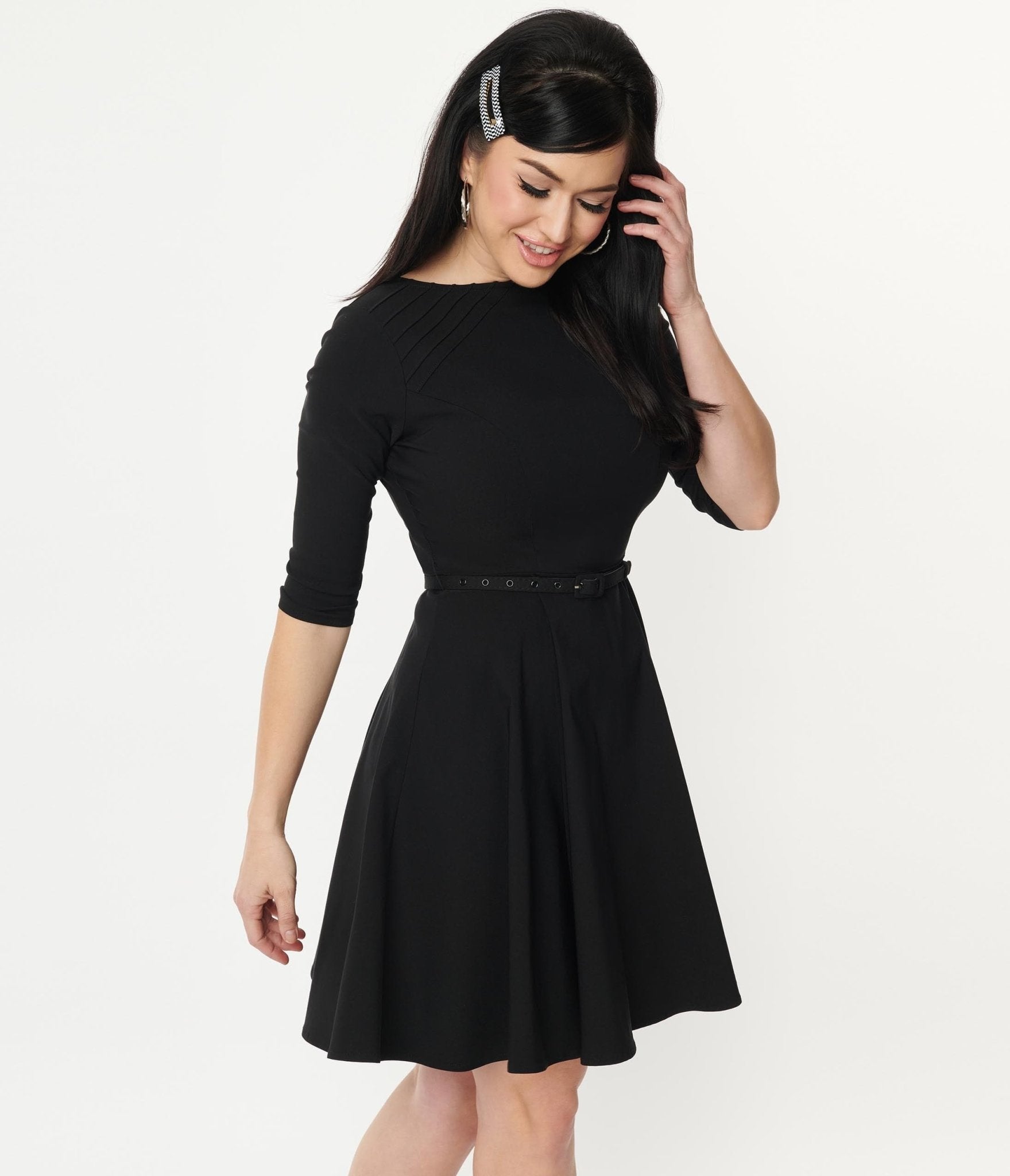 Deep V X Back Mesh Tiered Fit and Flare Dress – Camille La Vie