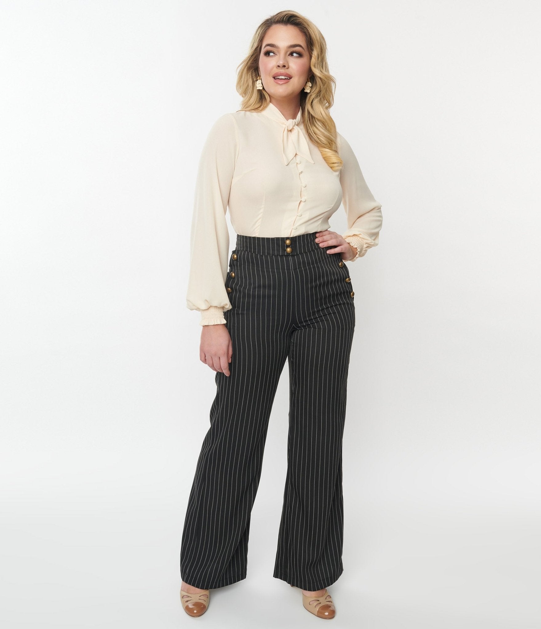 Wide-Leg Sailor Pants - Pyramid Collection Fashions That Express Fantasy  And Romantic Spirit