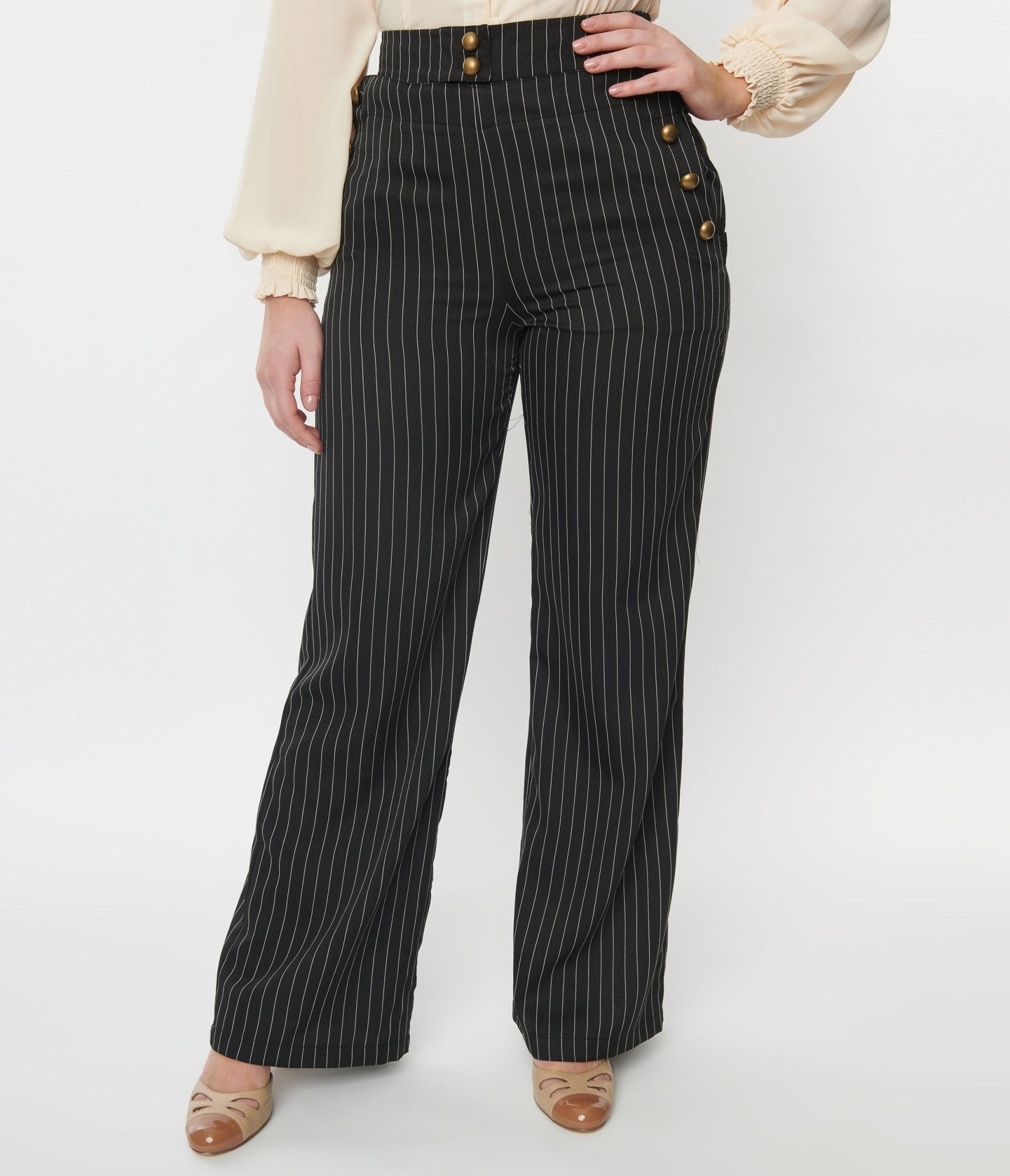 1940s Navy Her Favorite Suspender Trousers – Unique Vintage