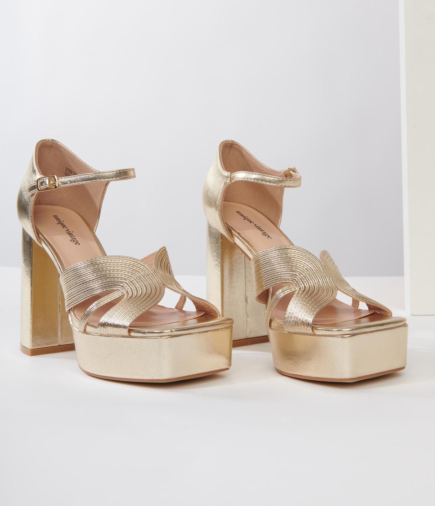 Buy Gold Heeled Shoes for Women by Five By Inc.5 Online | Ajio.com