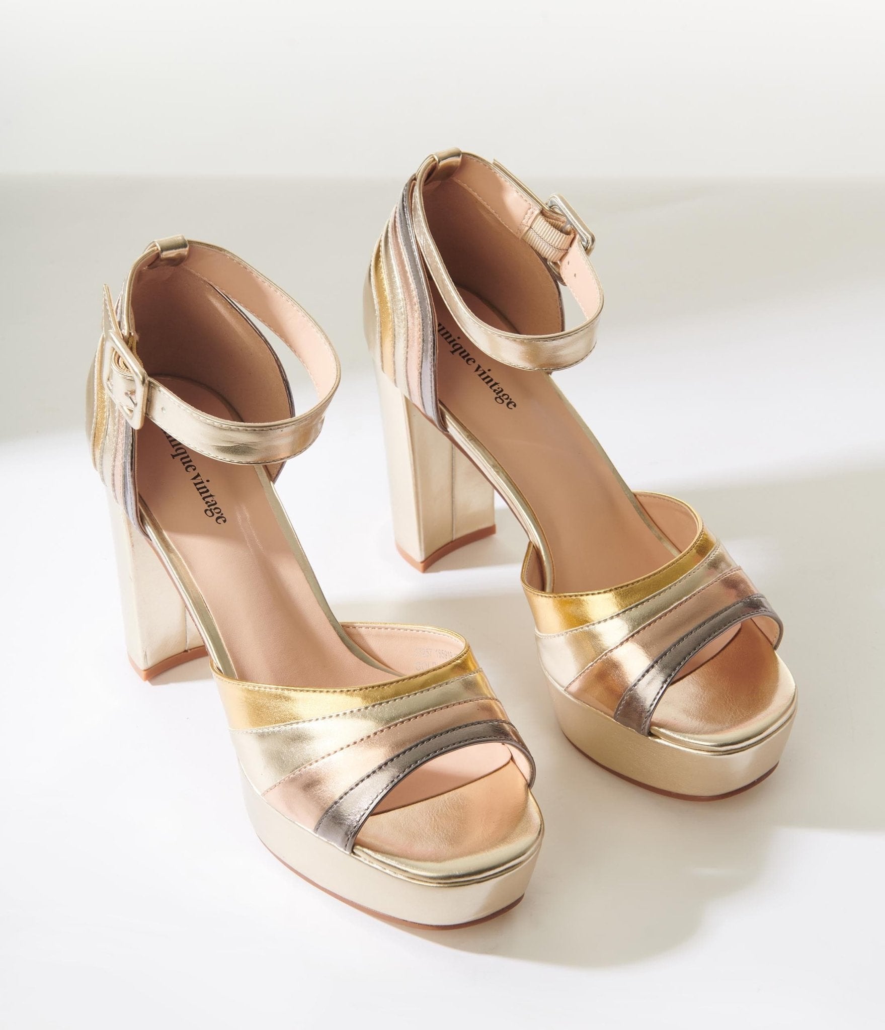 Gold Heels Sandal - Buy Gold Heels Sandal online in India