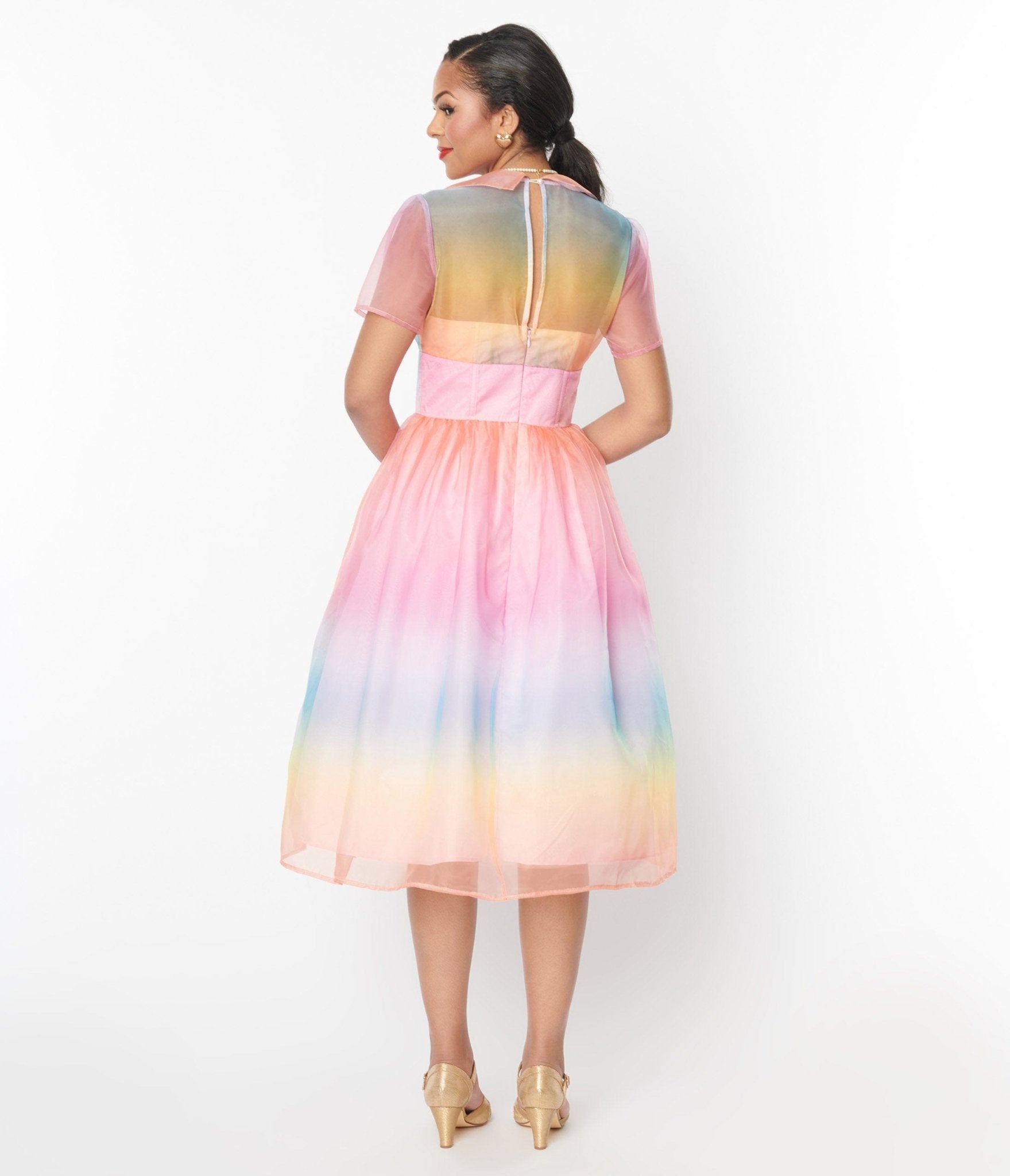 Unique Vintage Women's Unique Vintage Plus Size Pastel Rainbow