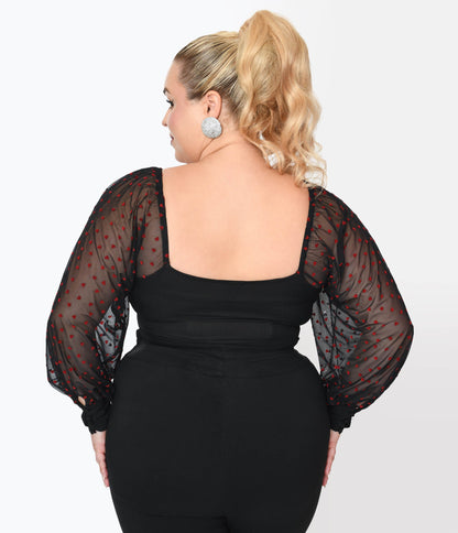 Shape Black Sheer Lace Bodysuit