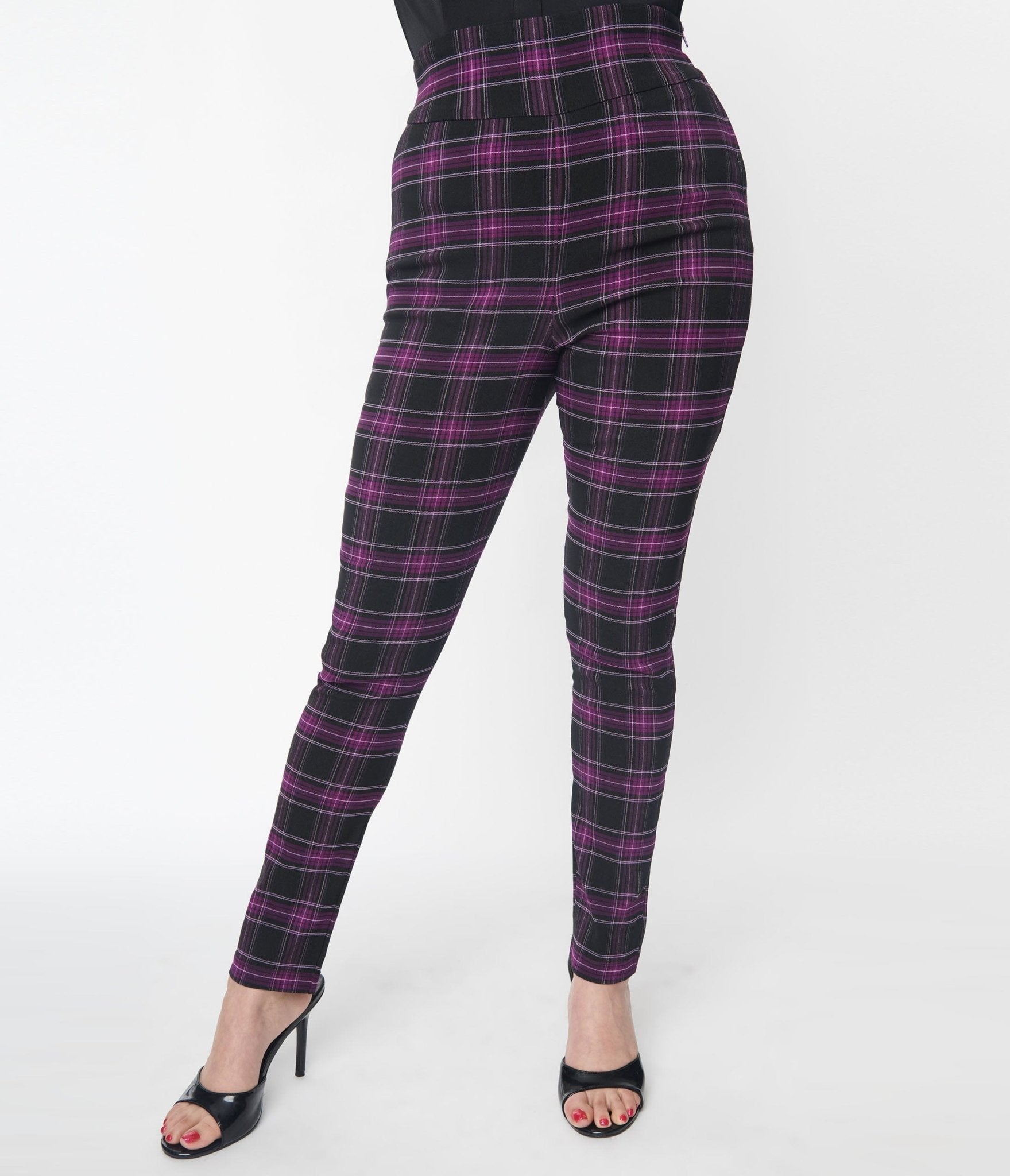 River Island Tartan Check Cigarette Trousers in Red | Lyst UK