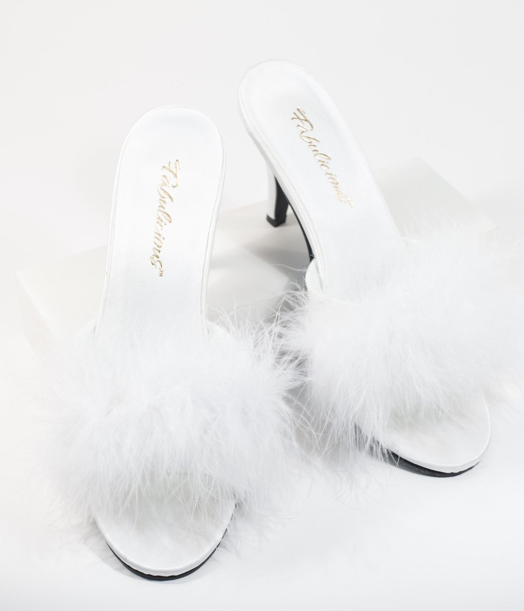 Women's sales marabou slippers